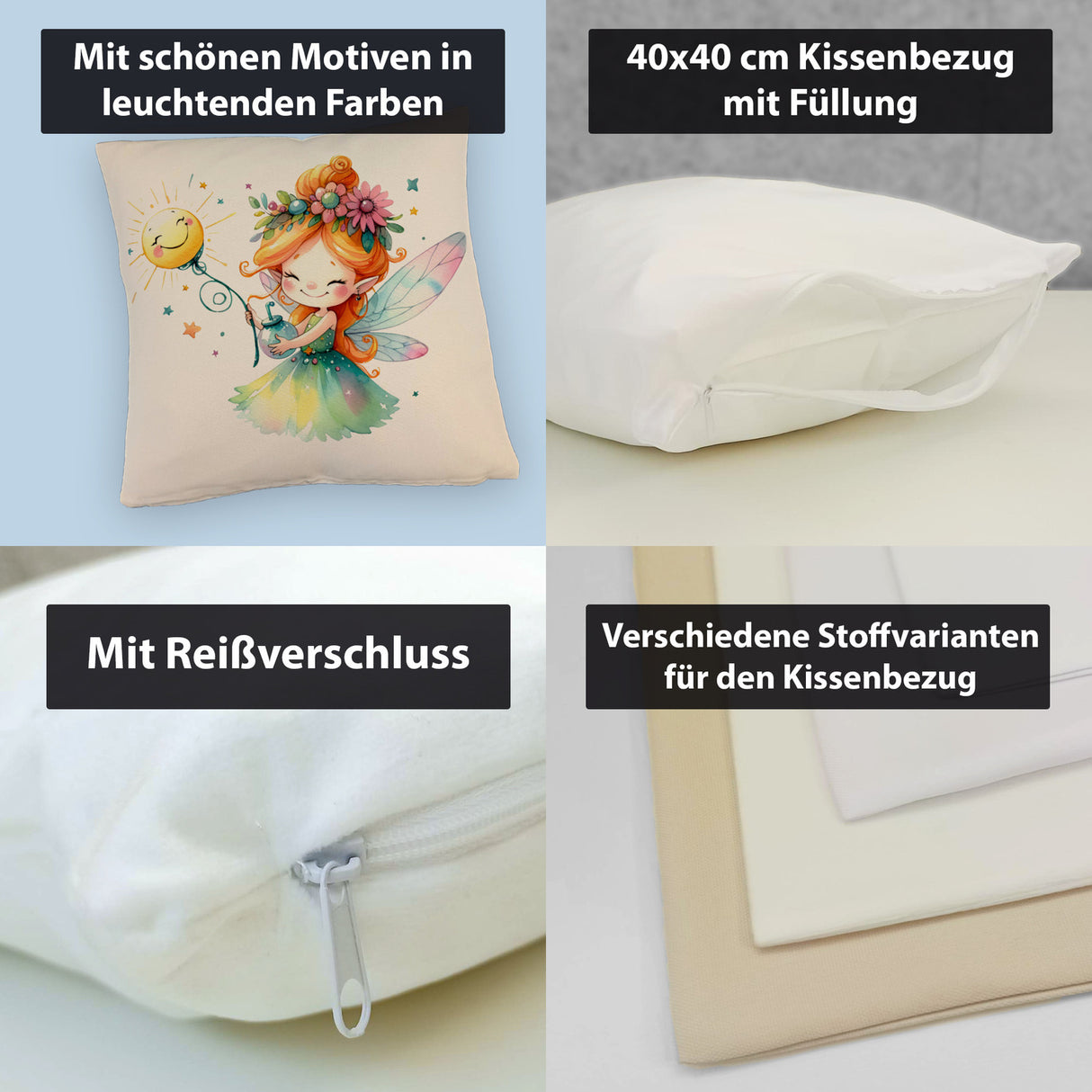 Magische bunte Fee Kissen