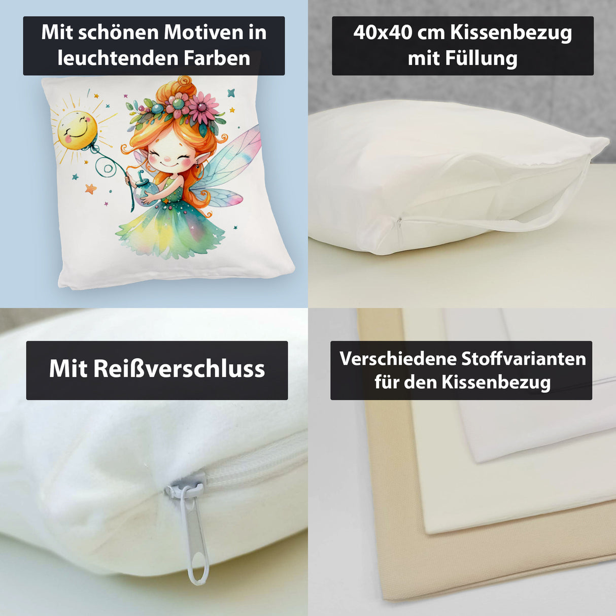Magische bunte Fee Kissen