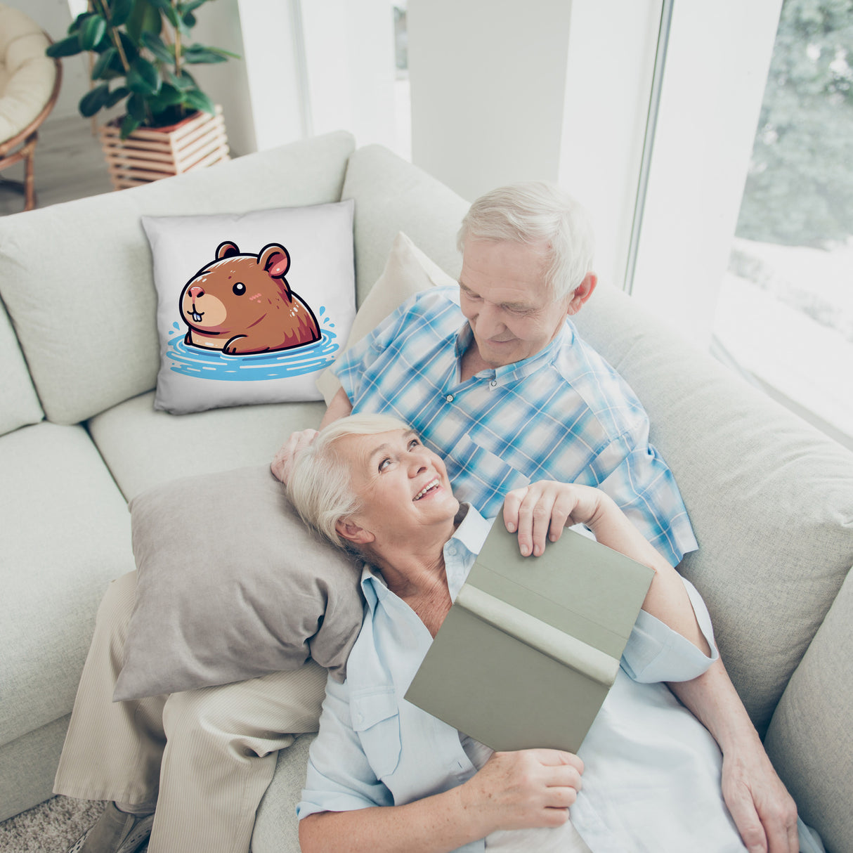Capybara Comic Kissen