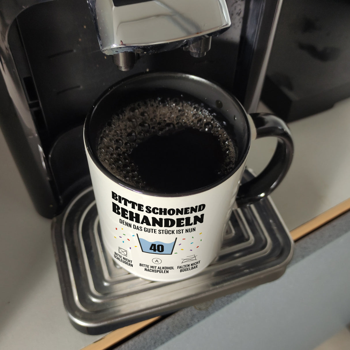 Bitte schonend behandeln - 40. Geburtstag Kaffeebecher