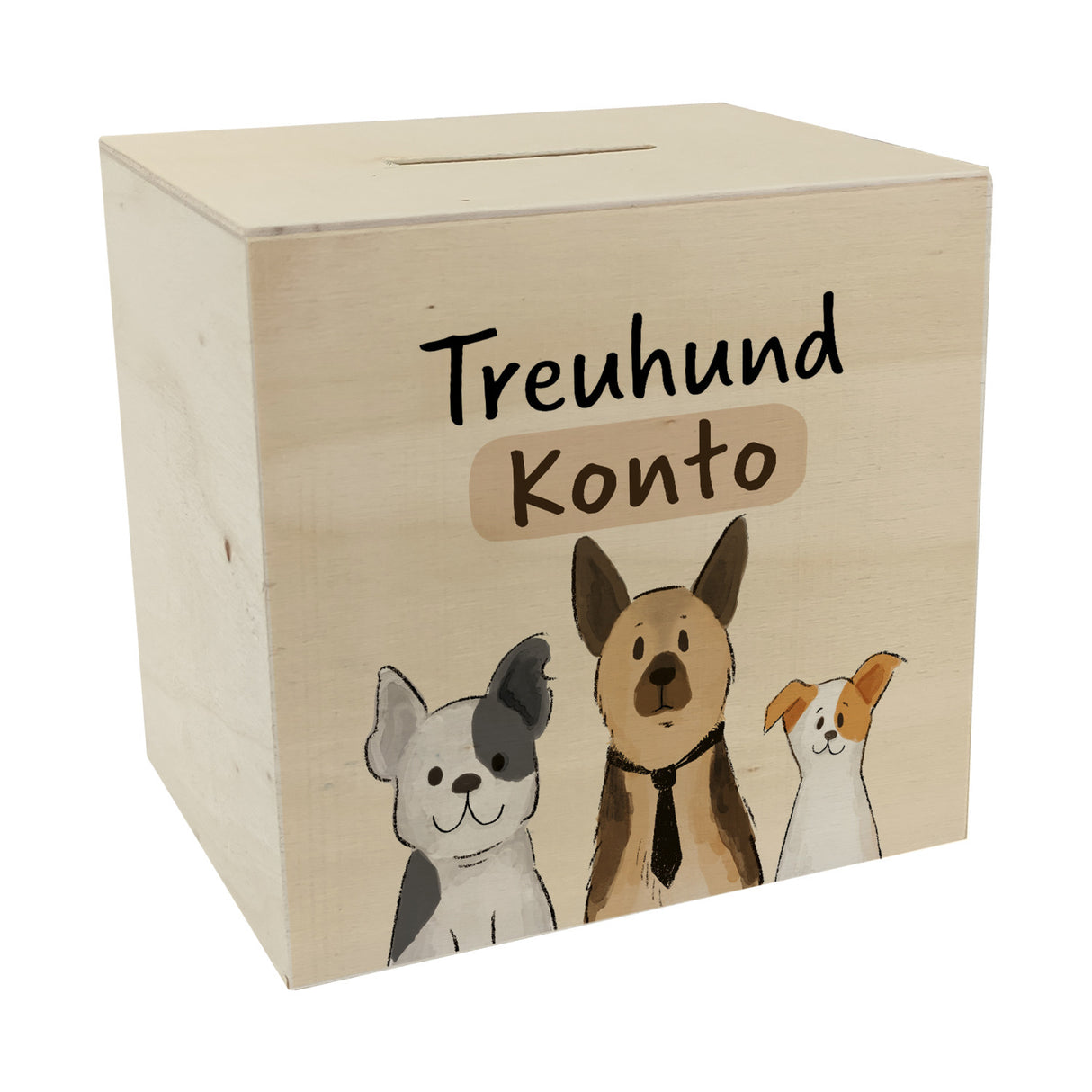 Hunde Spardose mit Spruch Treuhundkonto