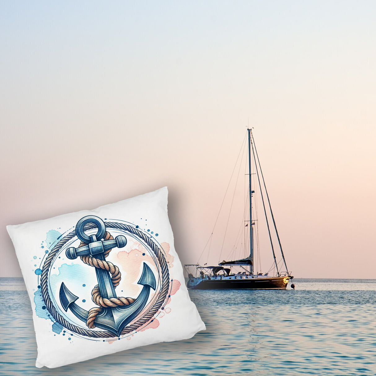 Anker mit Seil Kissen