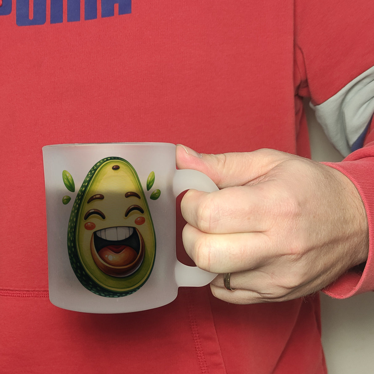 Lachende Avocado Kaffeebecher