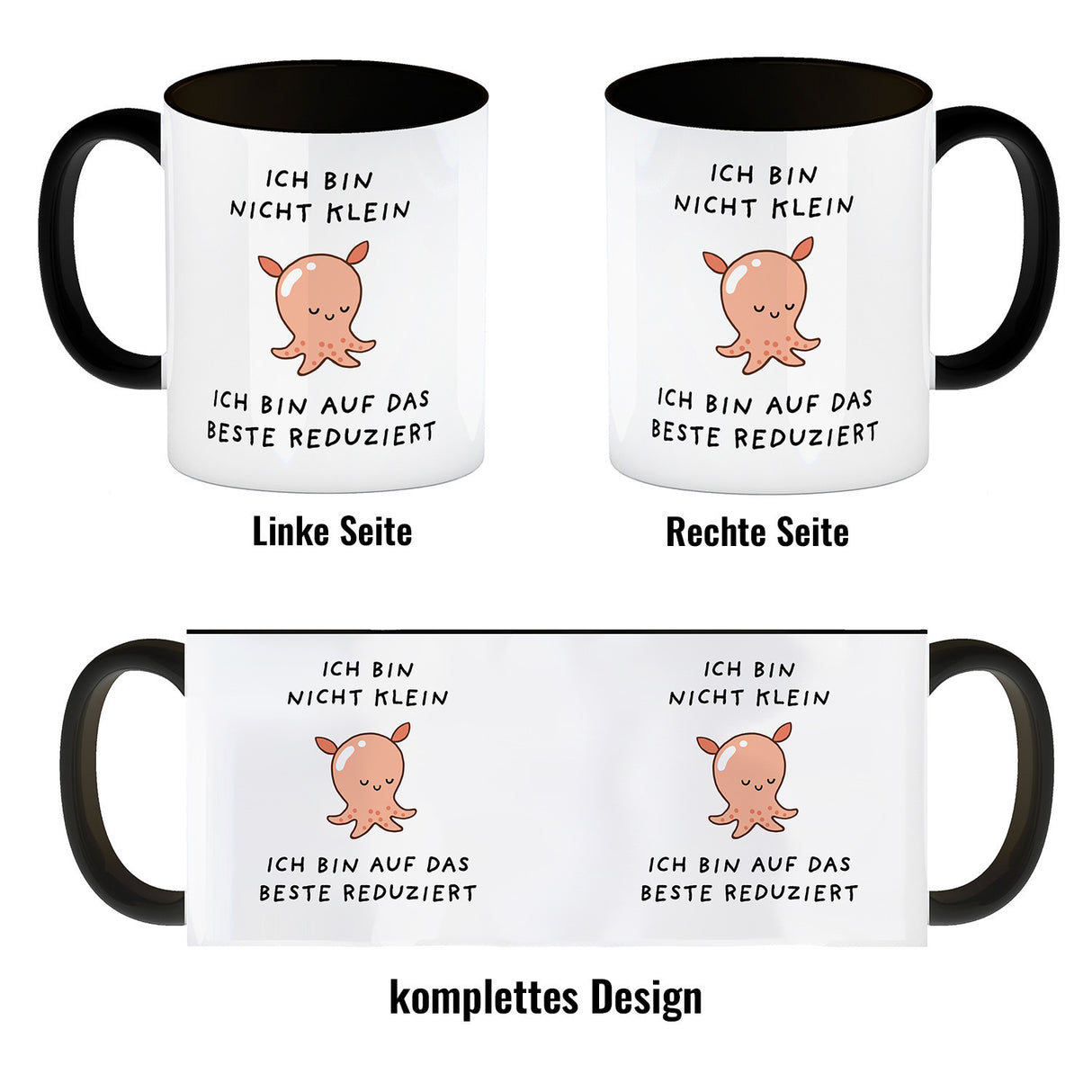Jelly & Friends Oktopus Kaffeebecher mit Spruch Nicht Klein, beste reduziert