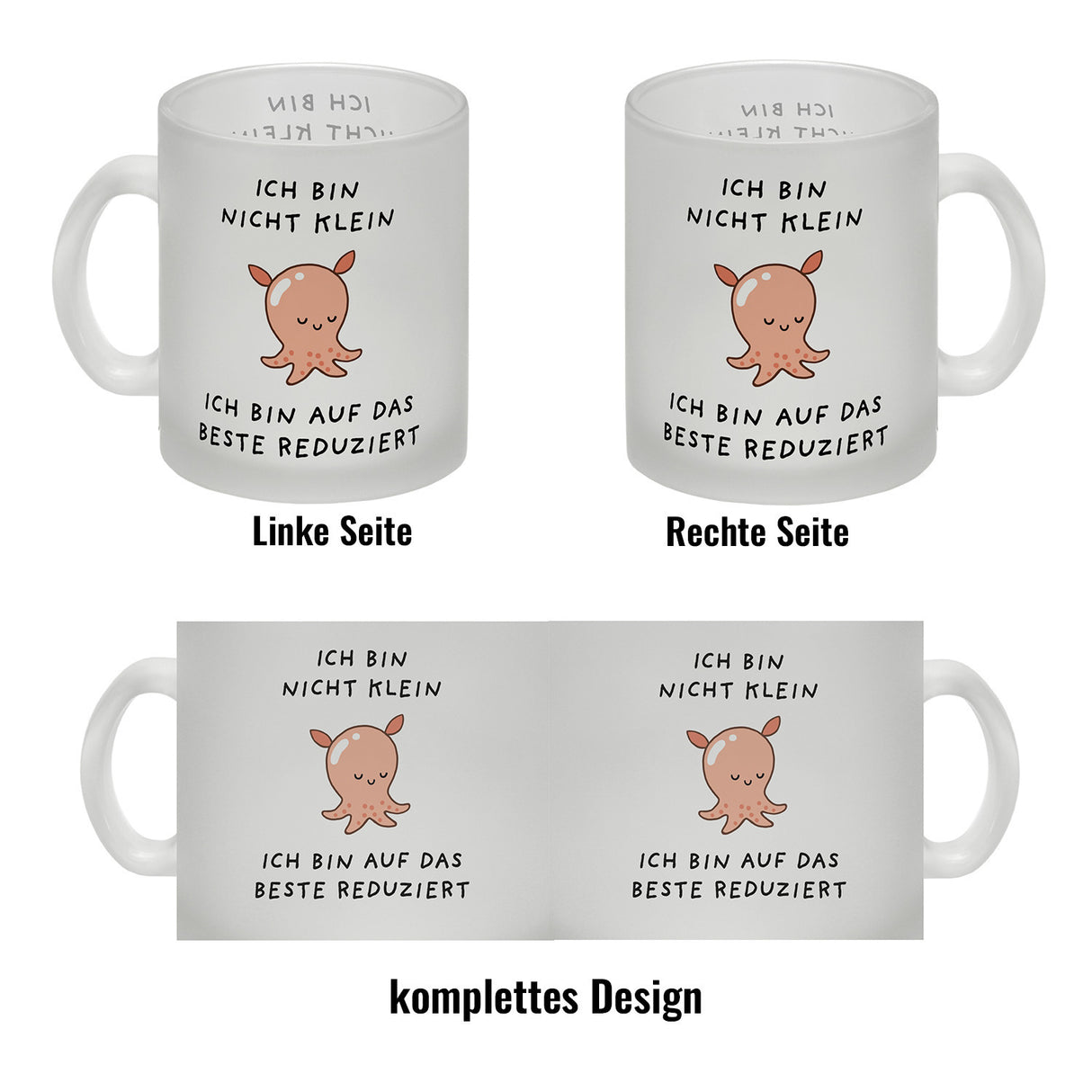 Jelly & Friends Oktopus Kaffeebecher mit Spruch Nicht Klein, beste reduziert