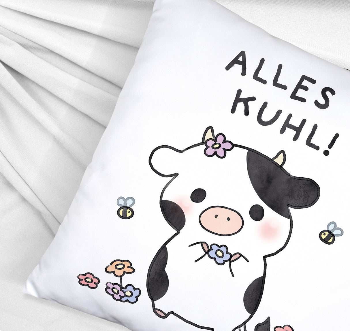 Kuh Kissen mit Spruch Alles Kuhl