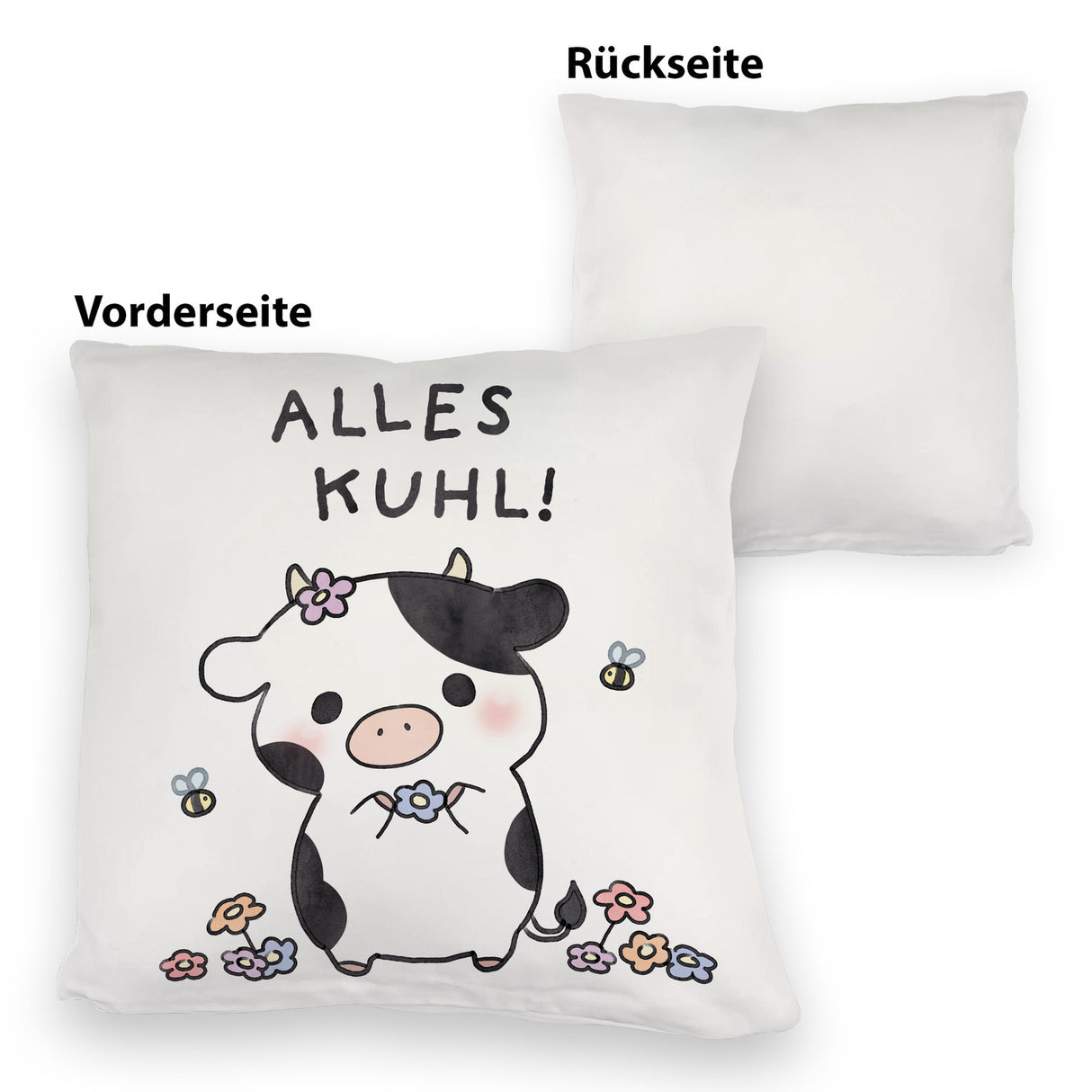 Kuh Kissen mit Spruch Alles Kuhl