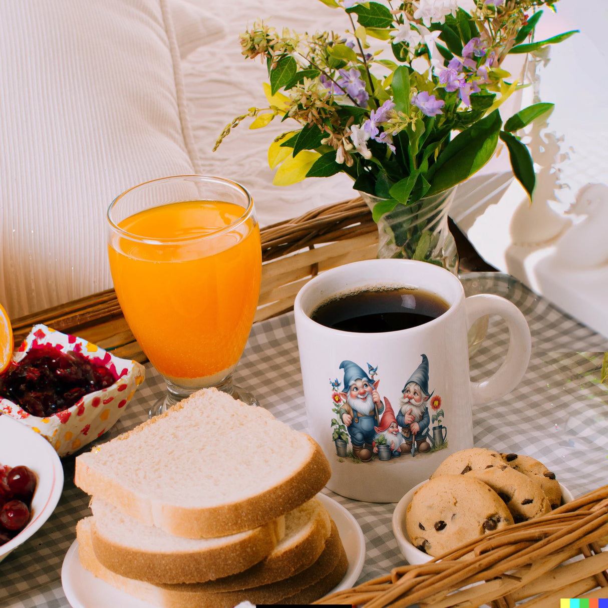 Gartenzwerge mit Zipfelmützen Kaffeebecher