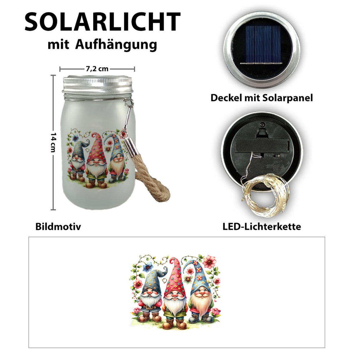 Gartenzwerge Solarlicht