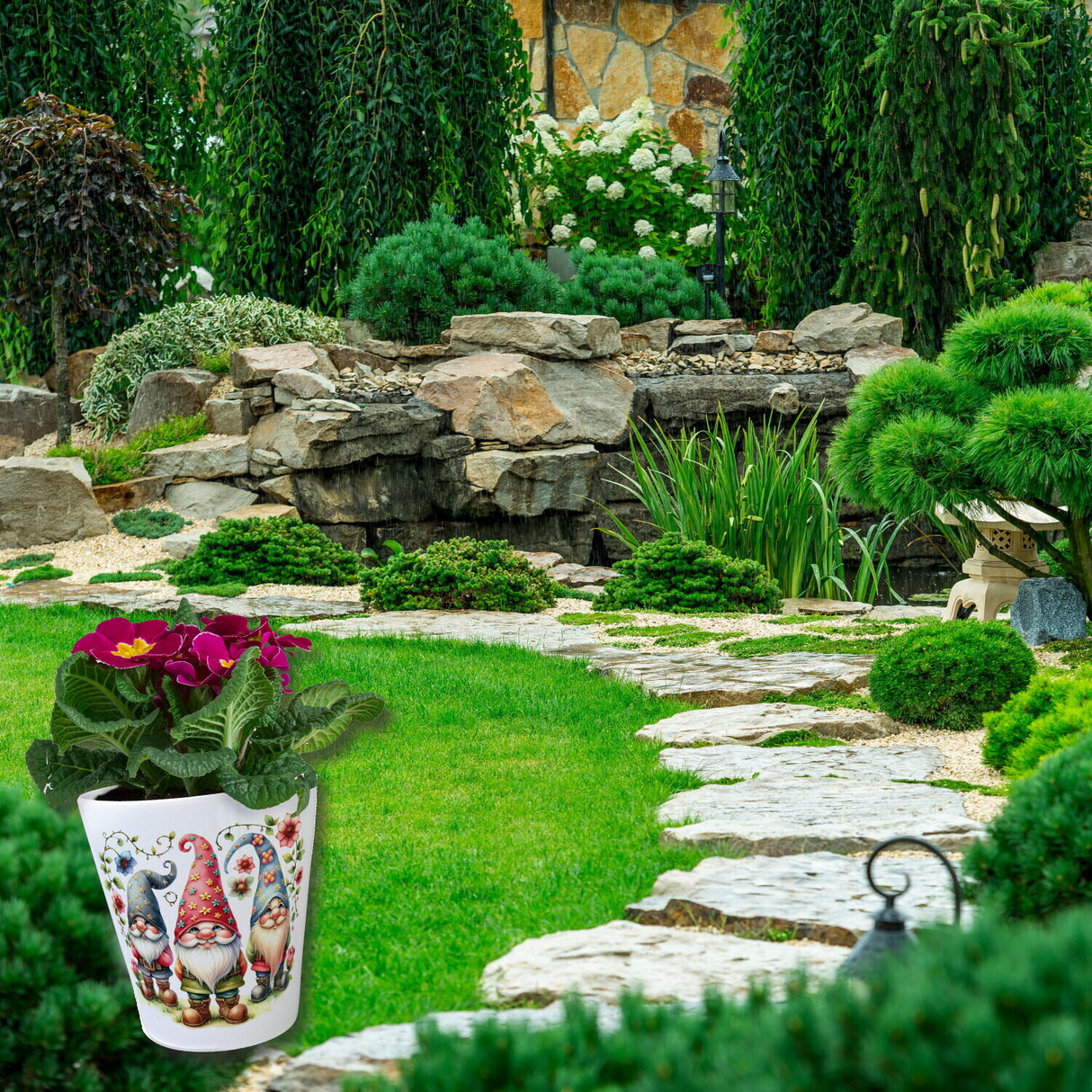 Gartenzwerge Blumentopf