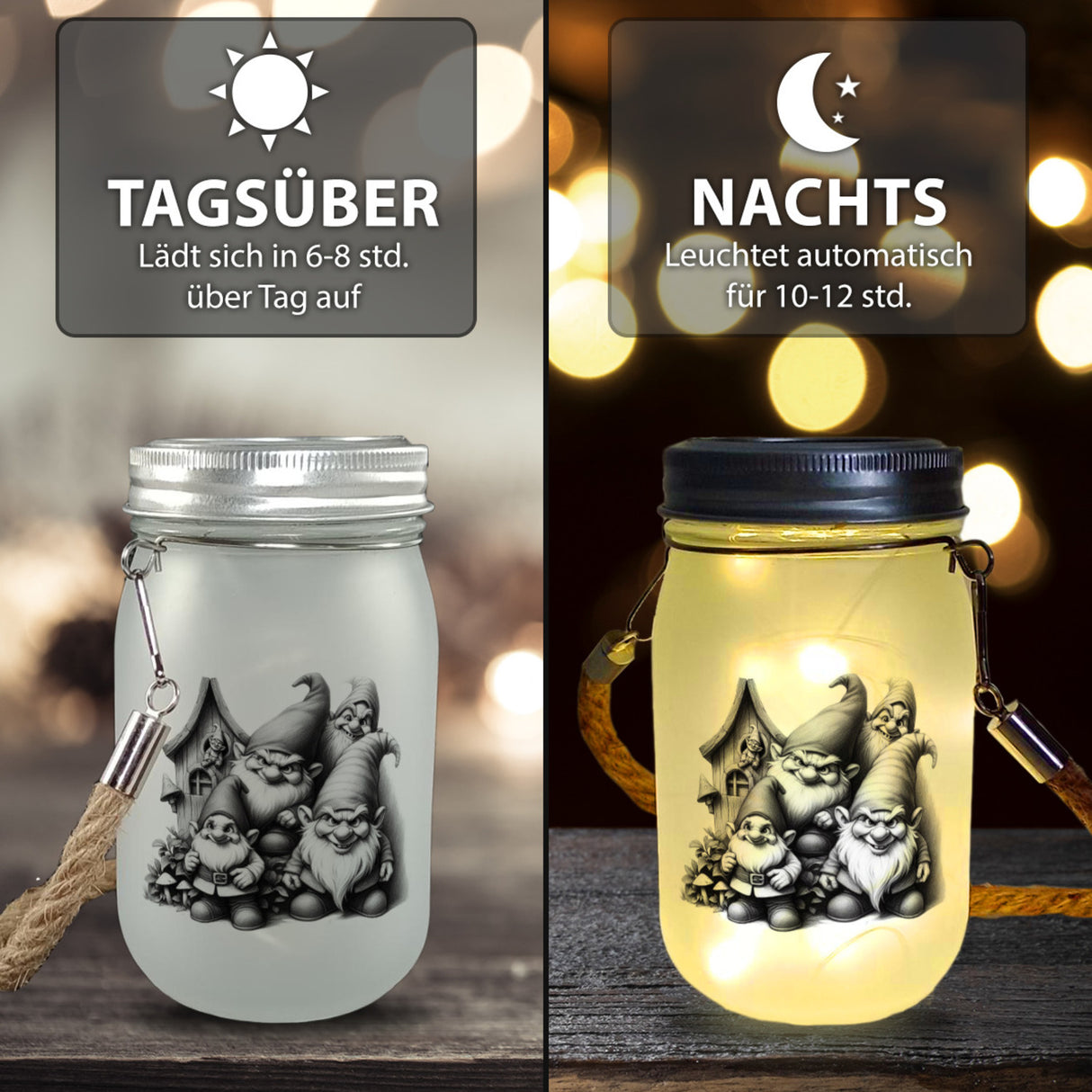 Böse Gartenzwerge Solarlicht
