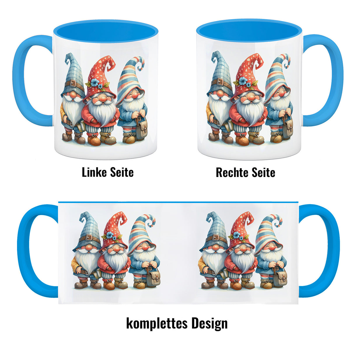 Kobolde mit bunten Mützen Kaffeebecher