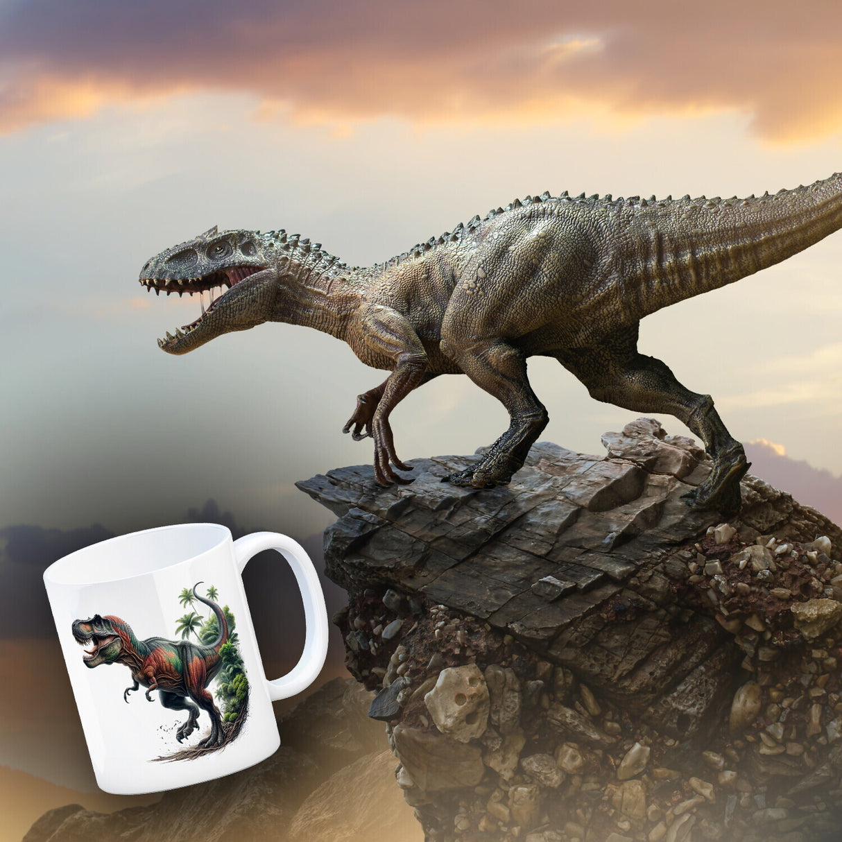 T-Rex Dinosaurier Kaffeebecher