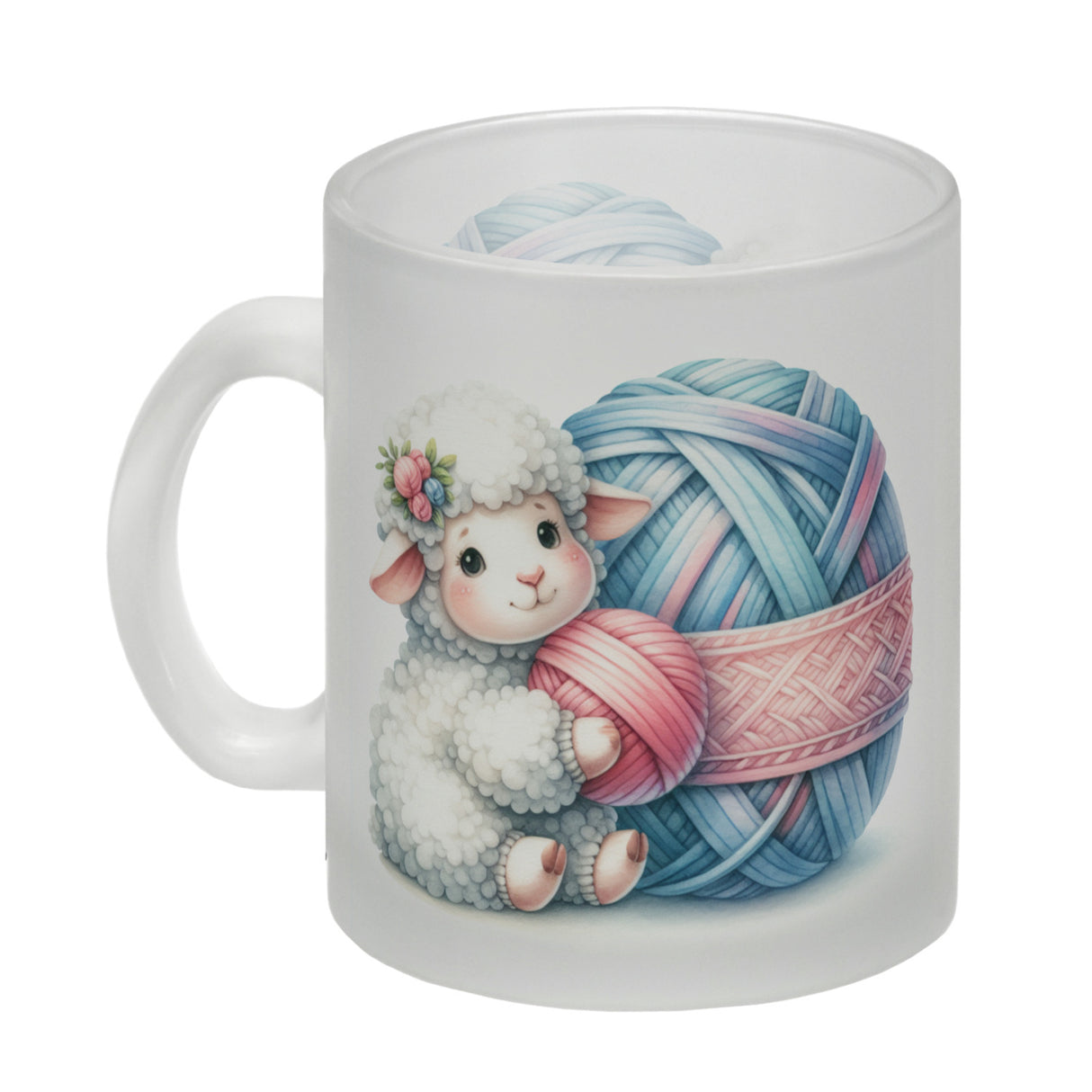 Schaf mit Wollknäuel Kaffeebecher