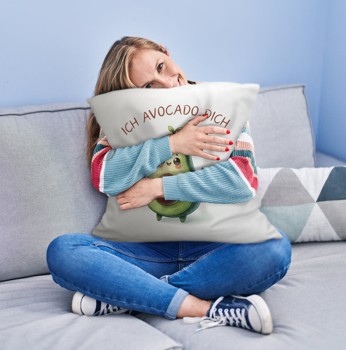 Avocado Kissen mit Spruch Ich Avocado dich