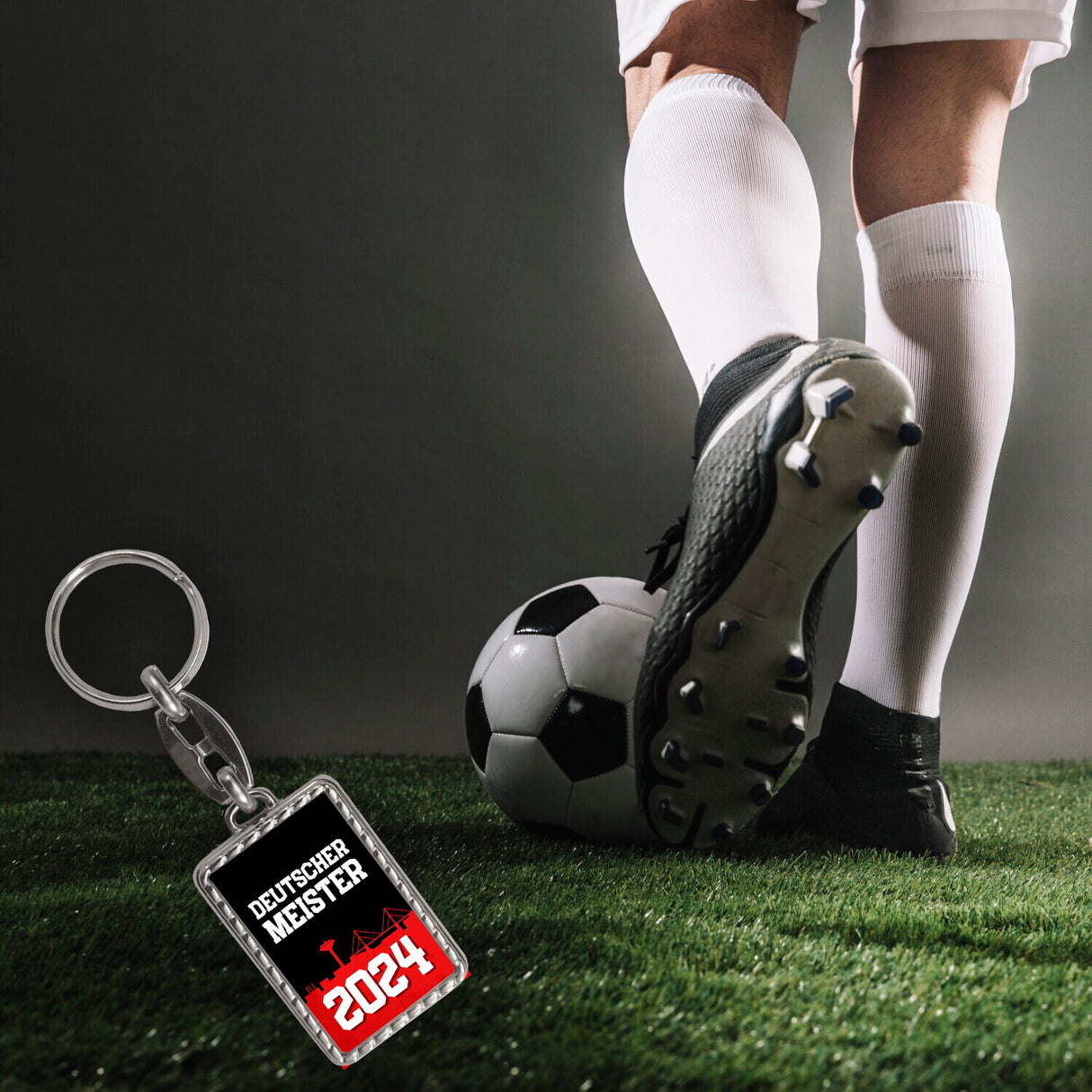 Leverkusen Schlüsselanhänger mit Spruch Deutscher Meister 2024