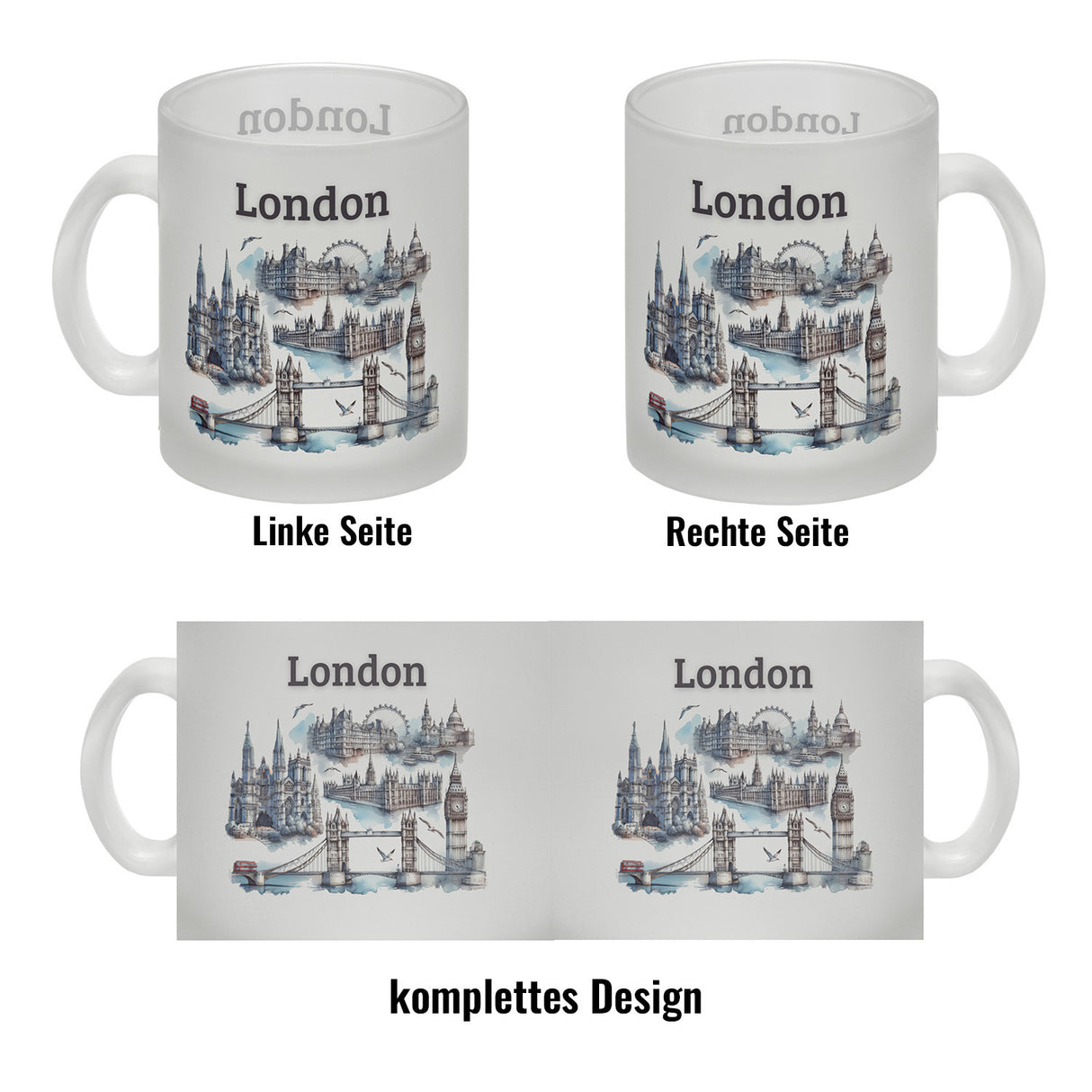 Skyline London Kaffeebecher mit Spruch London