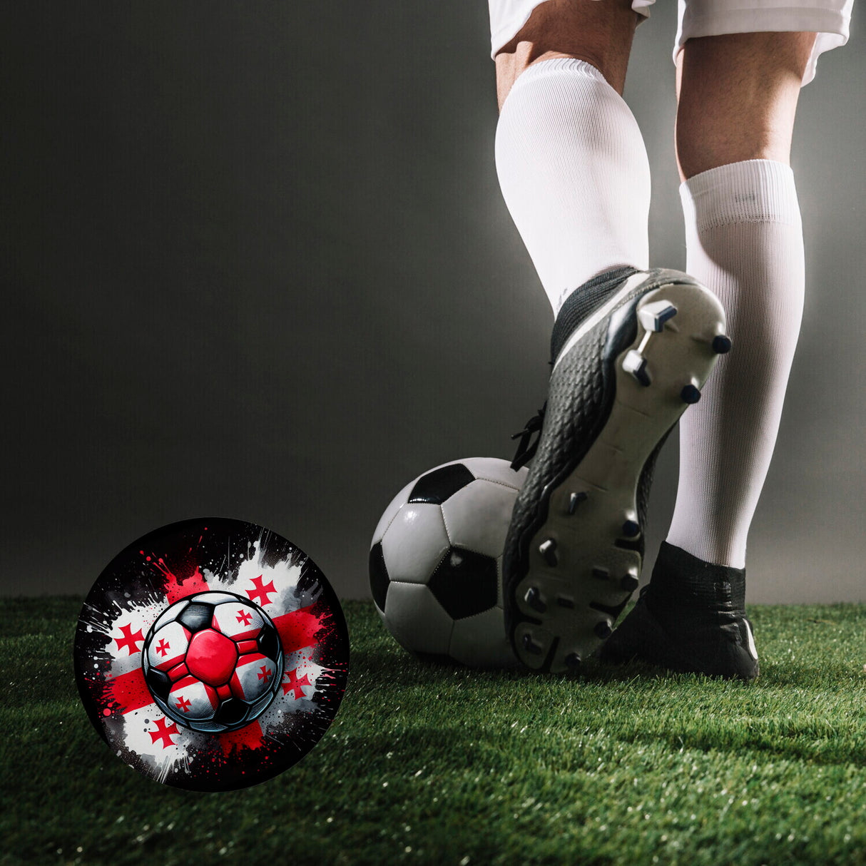 Fußball Georgien Magnet rund