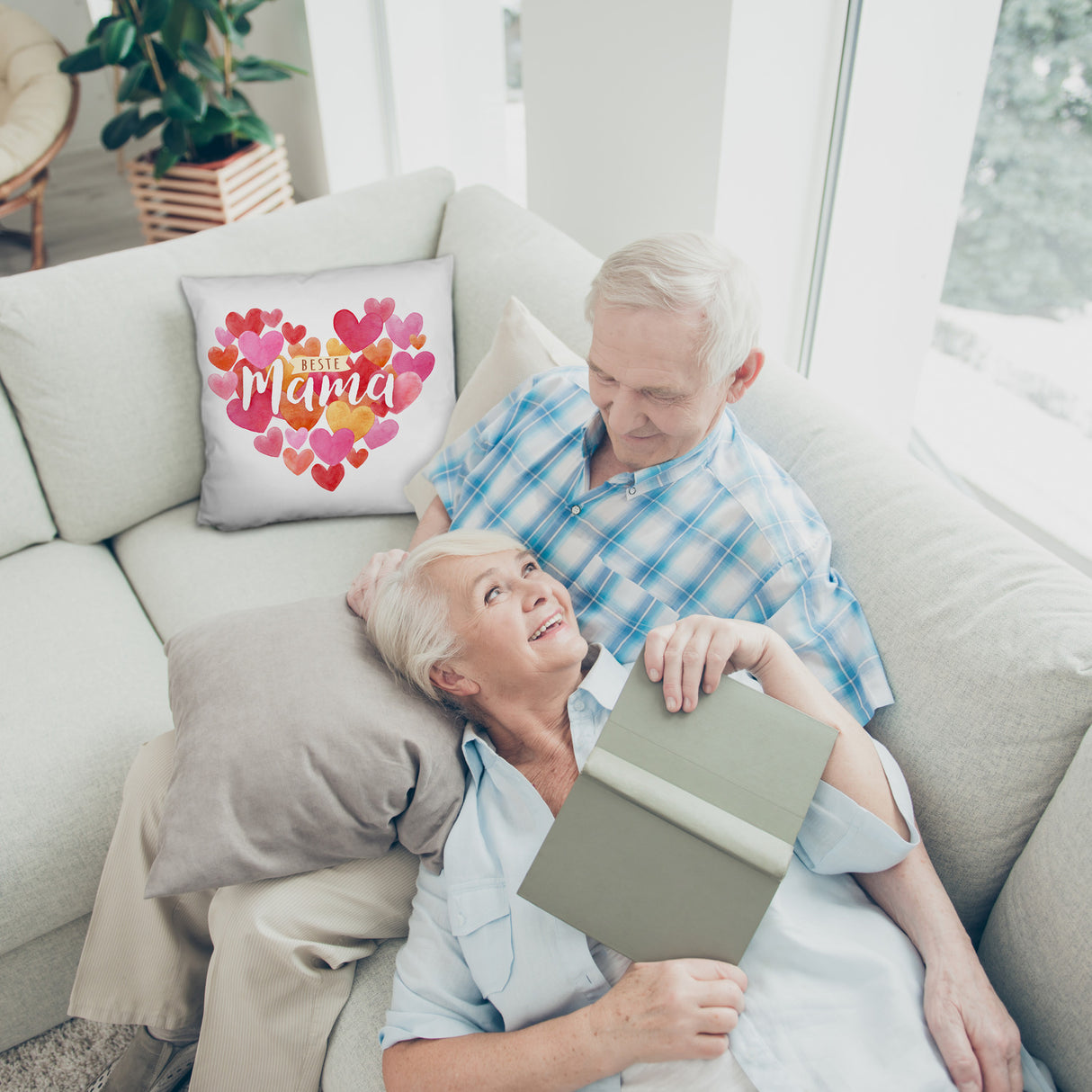 Herzen Kissen mit Spruch Beste Mama