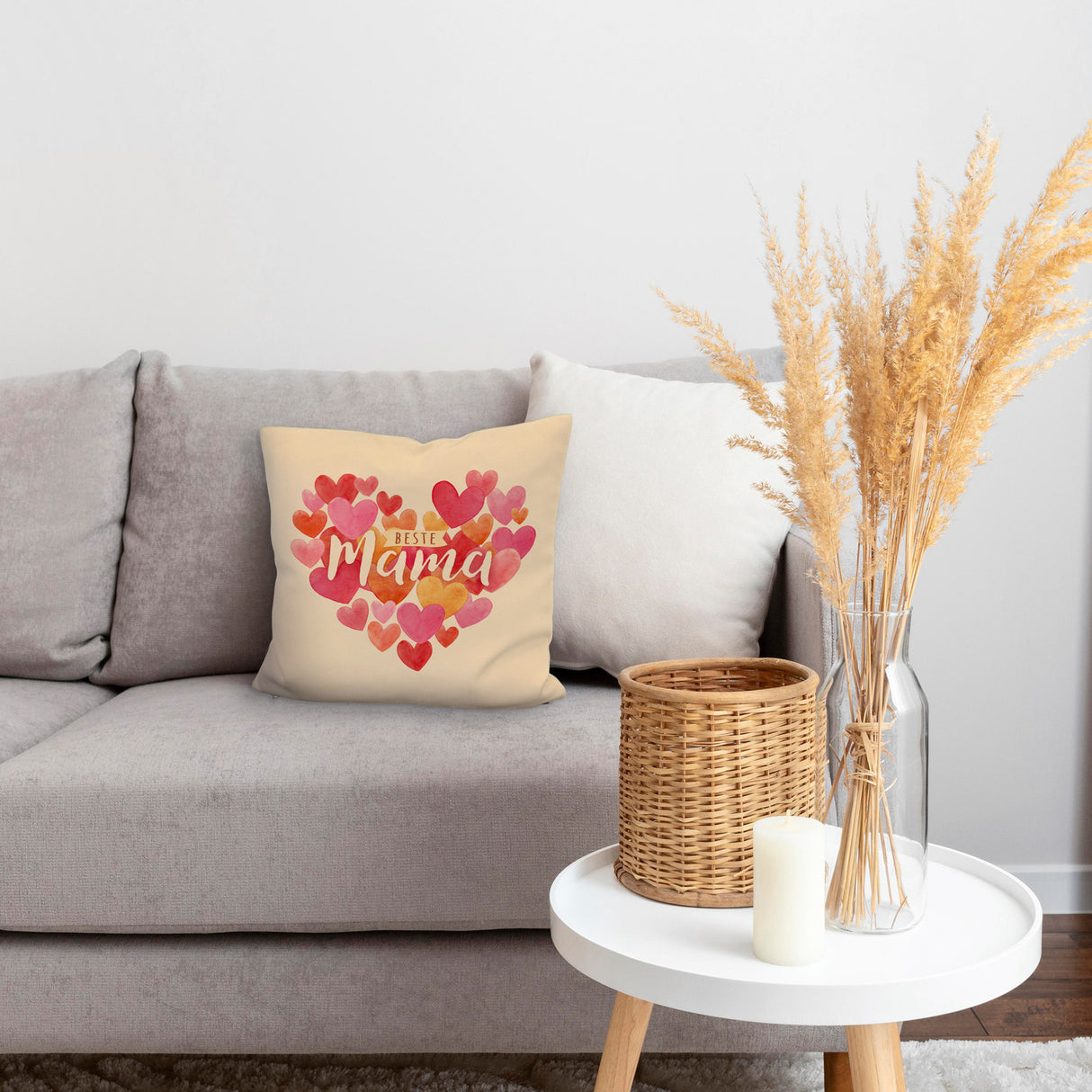 Herzen Kissen mit Spruch Beste Mama