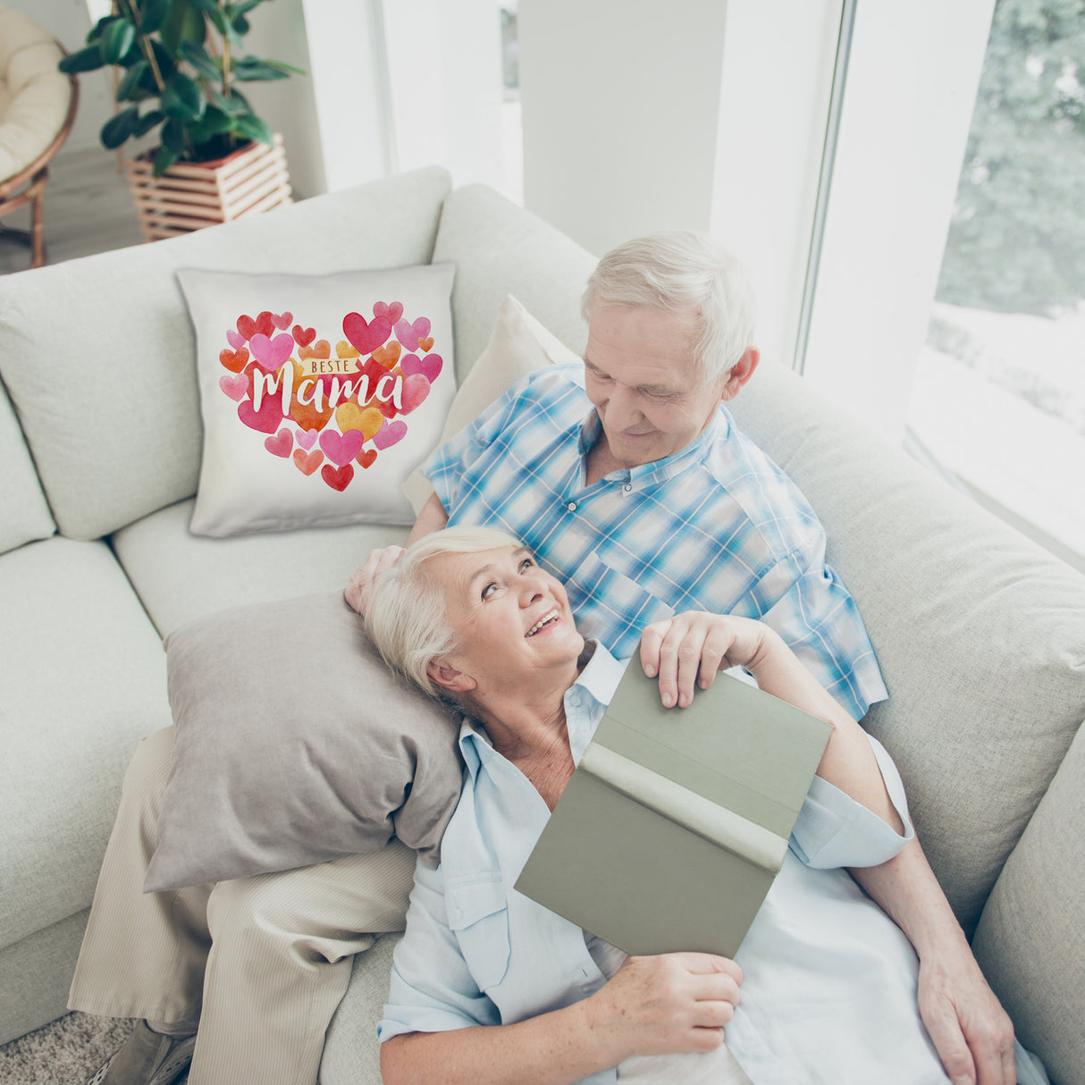 Herzen Kissen mit Spruch Beste Mama