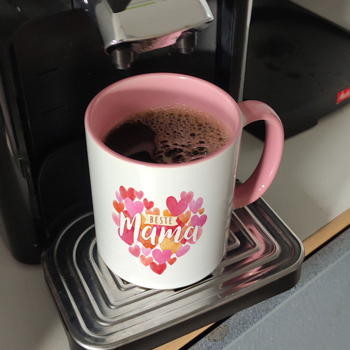 Herzen Kaffeebecher mit Spruch Beste Mama