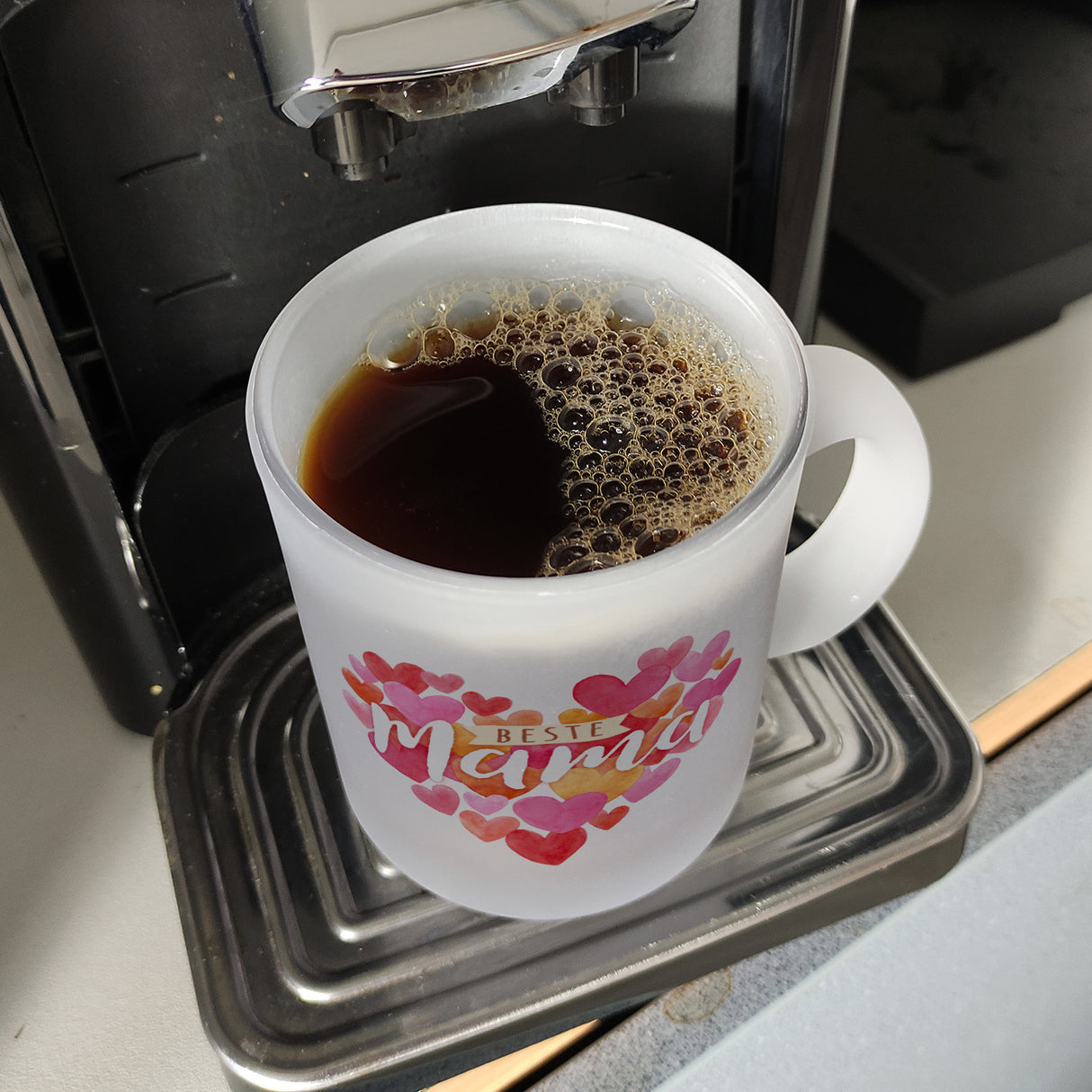 Herzen Kaffeebecher mit Spruch Beste Mama