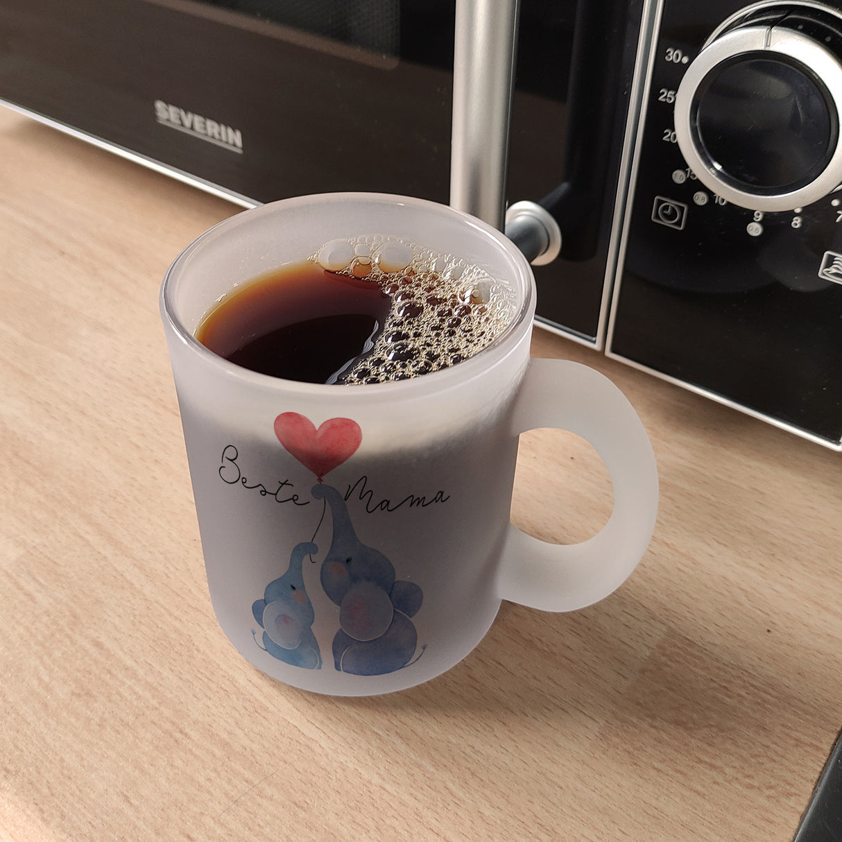 Elefant Mutter und Kind Kaffeebecher mit Spruch Beste Mama