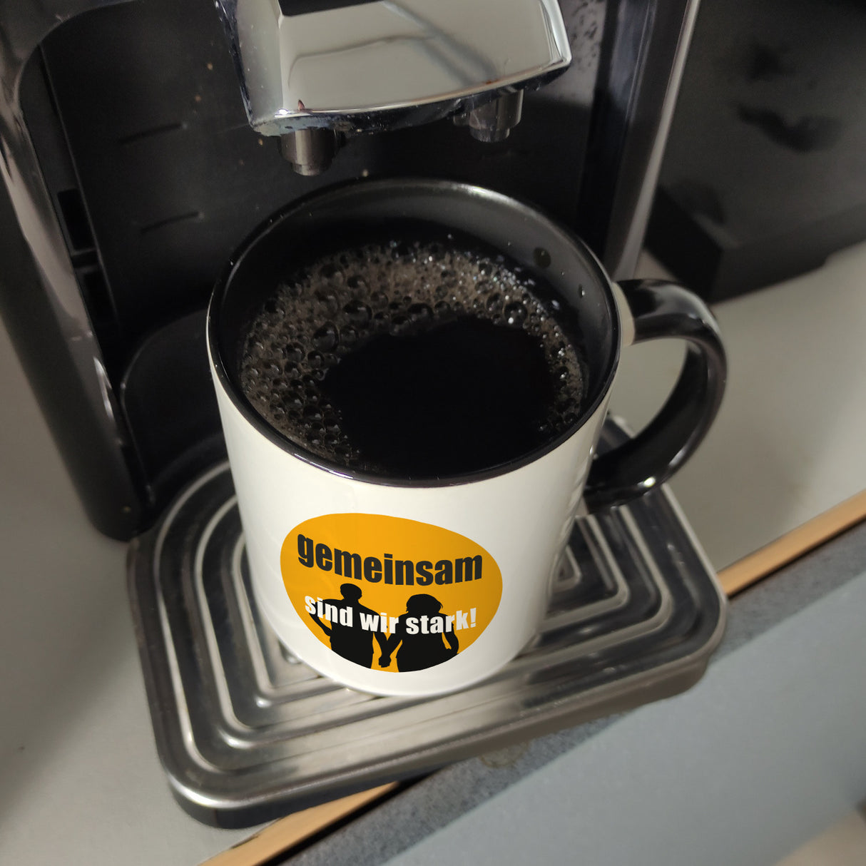 Freundschaft & Liebe Kaffeebecher mit Spruch Gemeinsam sind wir stark