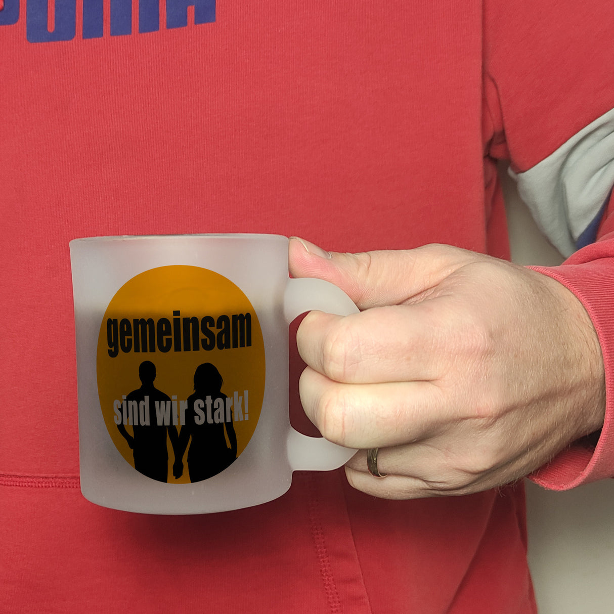 Freundschaft & Liebe Kaffeebecher mit Spruch Gemeinsam sind wir stark