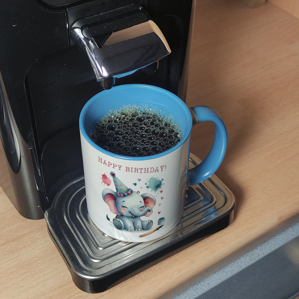 Happy Birthday Elefant Kaffeebecher