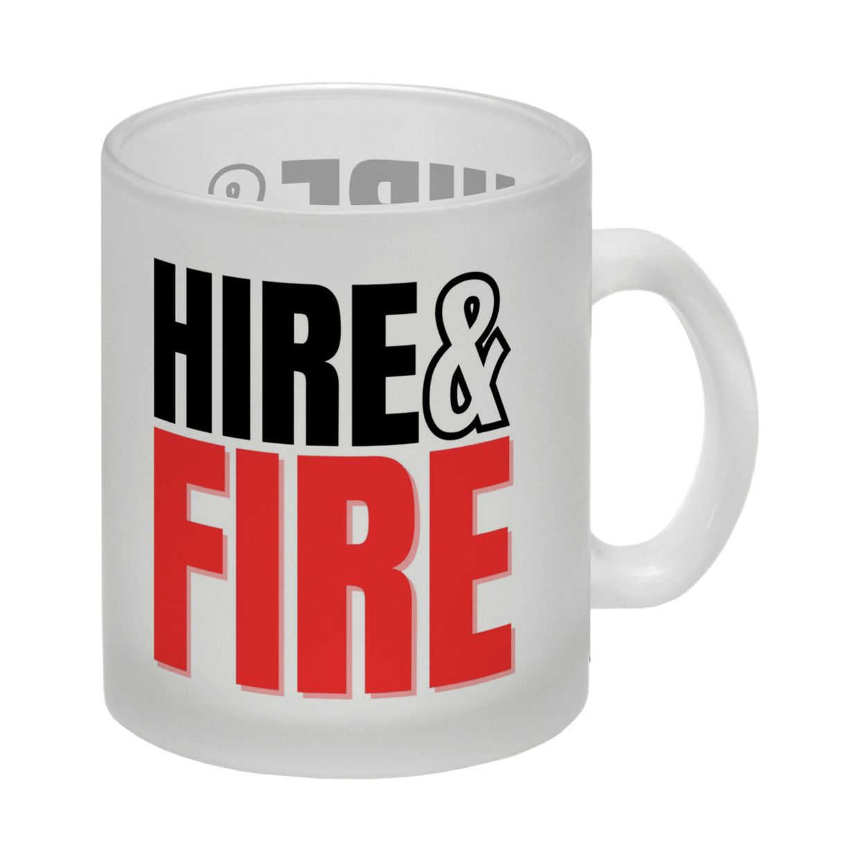 Chef und Boss Kaffeebecher mit Spruch Hire & fire