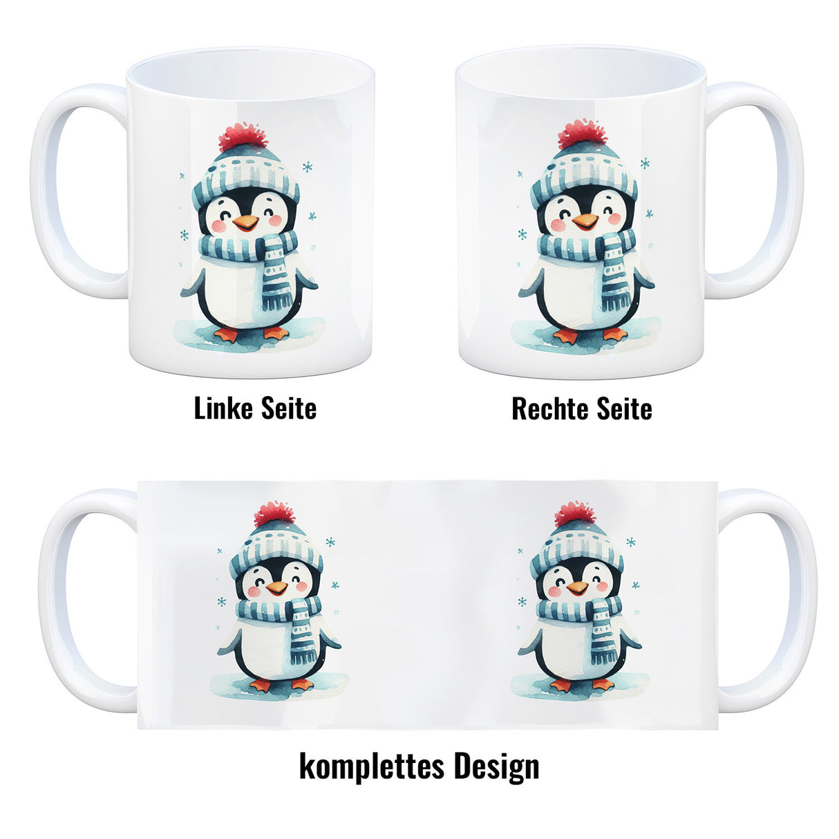 lustiger Pinguin Kaffeebecher