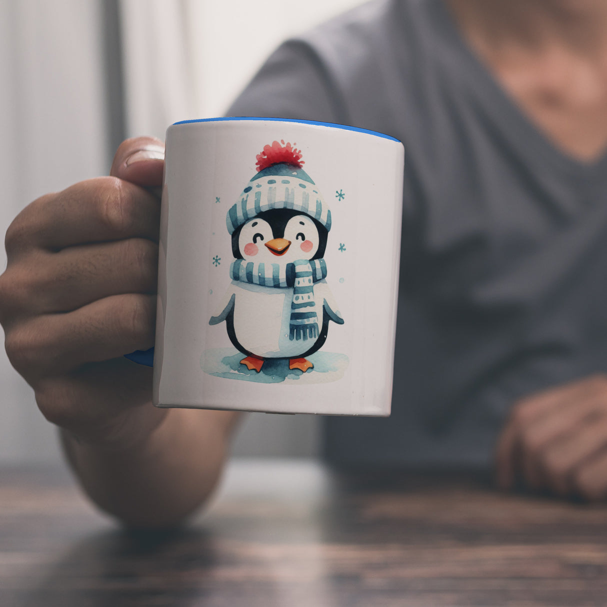 lustiger Pinguin Kaffeebecher