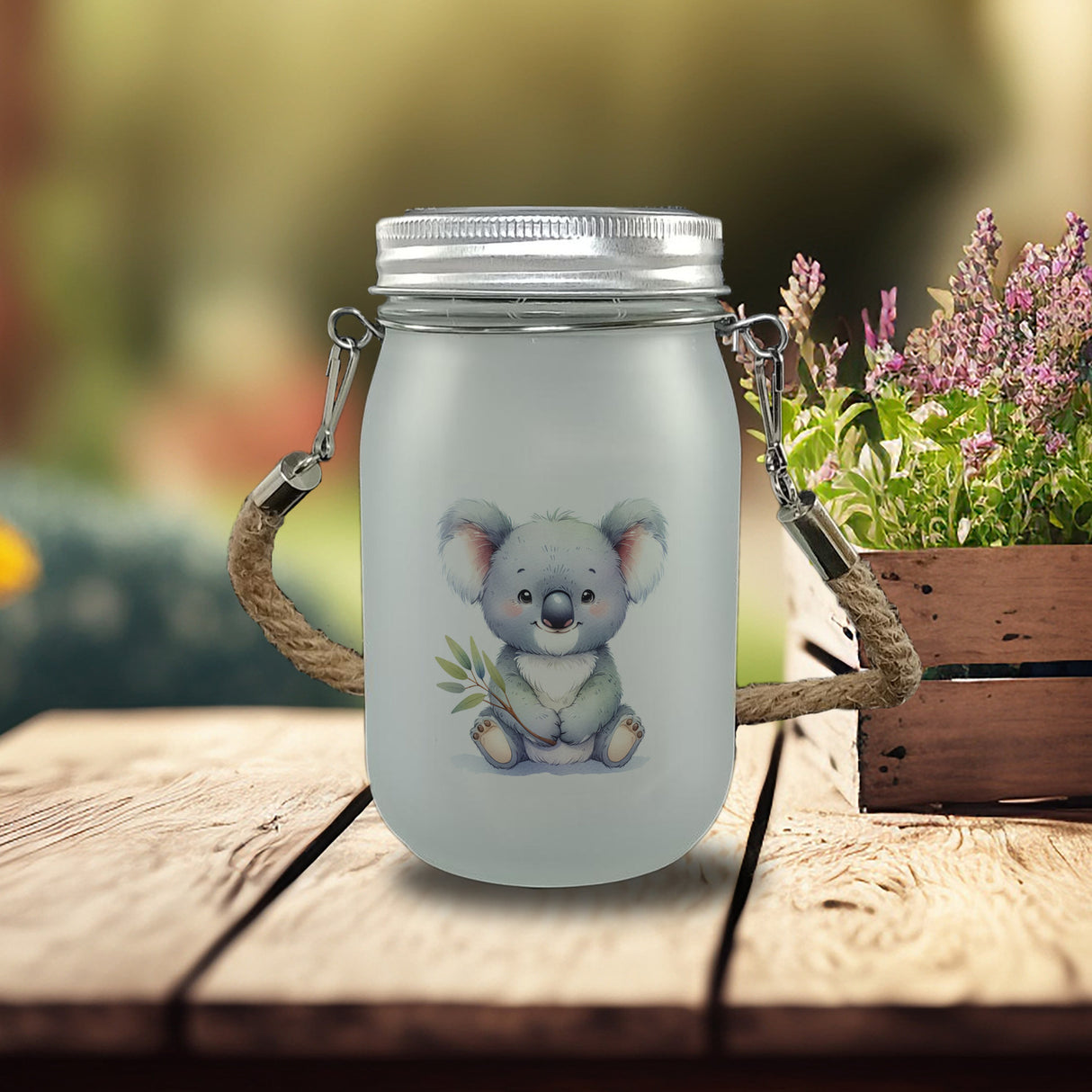 sitzender Koala Solarlicht