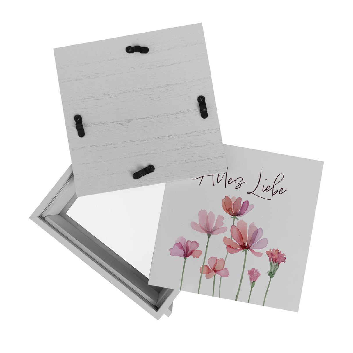 Aquarell Blumen Spardose mit Spruch Alles Liebe
