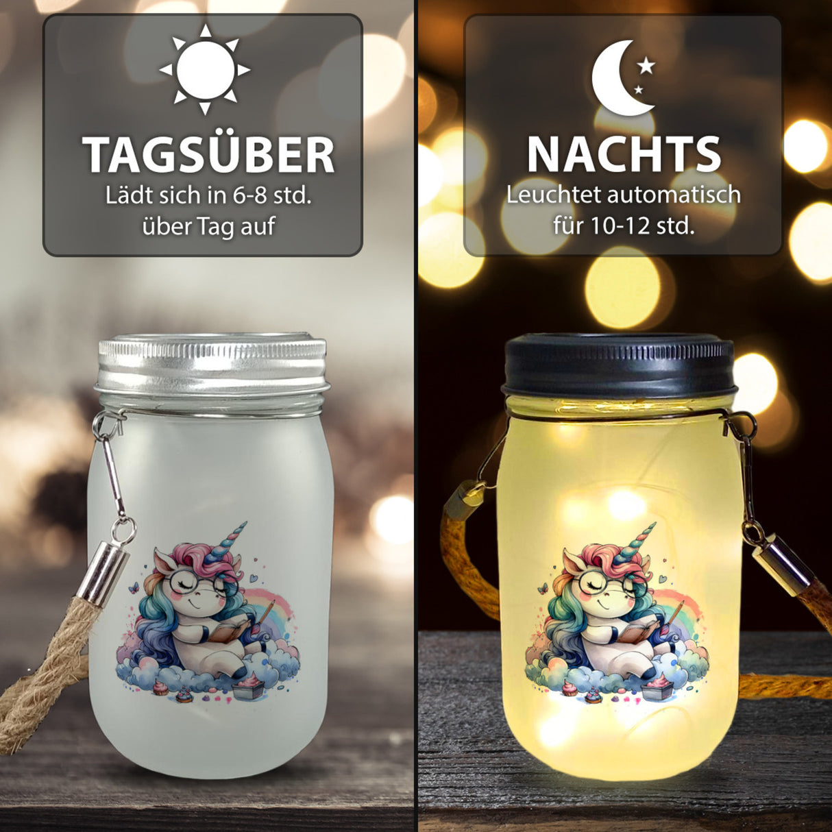 Träumendes Einhorn Solarlicht