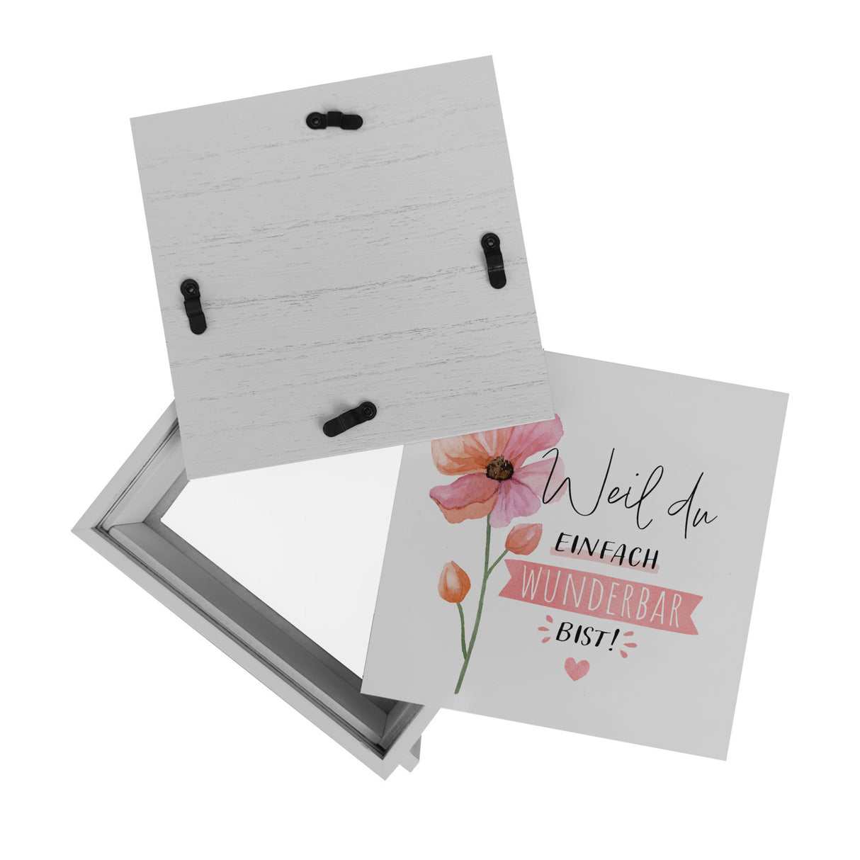 Blume Spardose mit Spruch Weil du einfach wunderbar bist