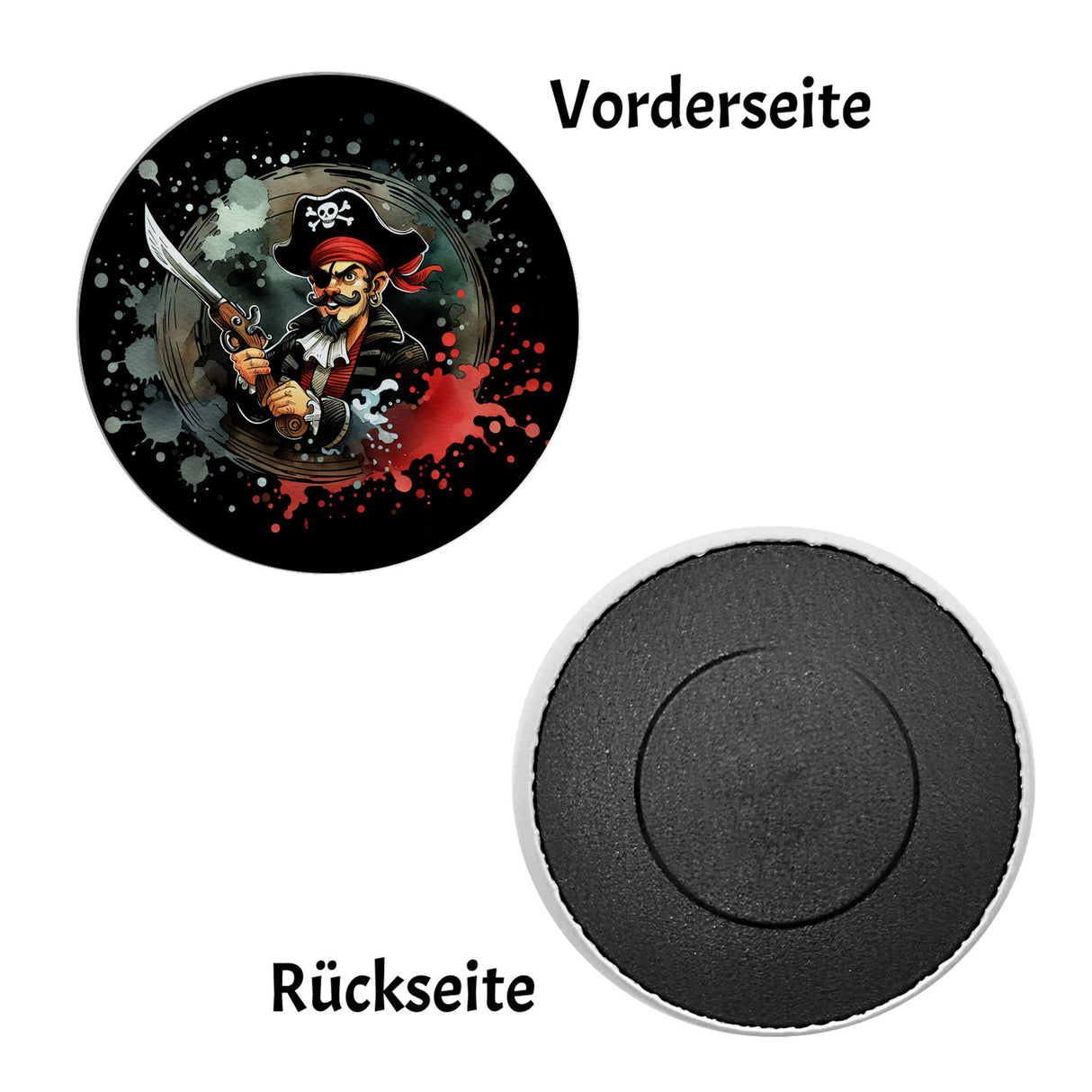 Pirat Magnet rund