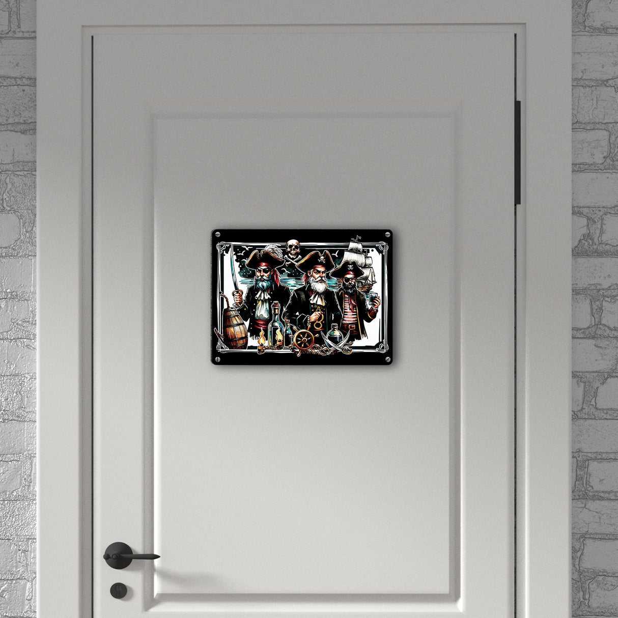 Triumphierende Piraten Metallschild in 15x20 cm