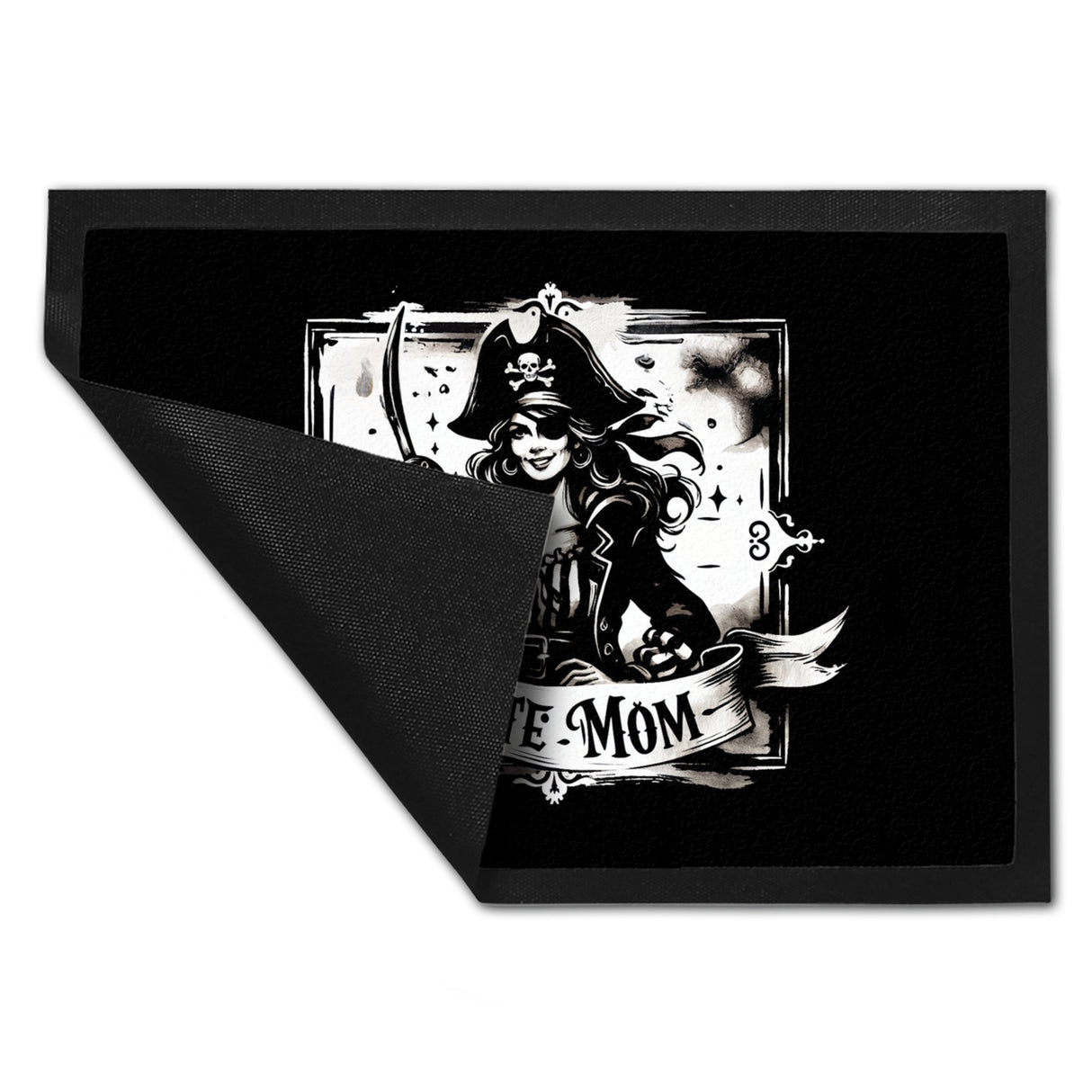 Piratenbraut mit Säbel Fußmatte in 35x50 cm mit Spruch Pirate Mom