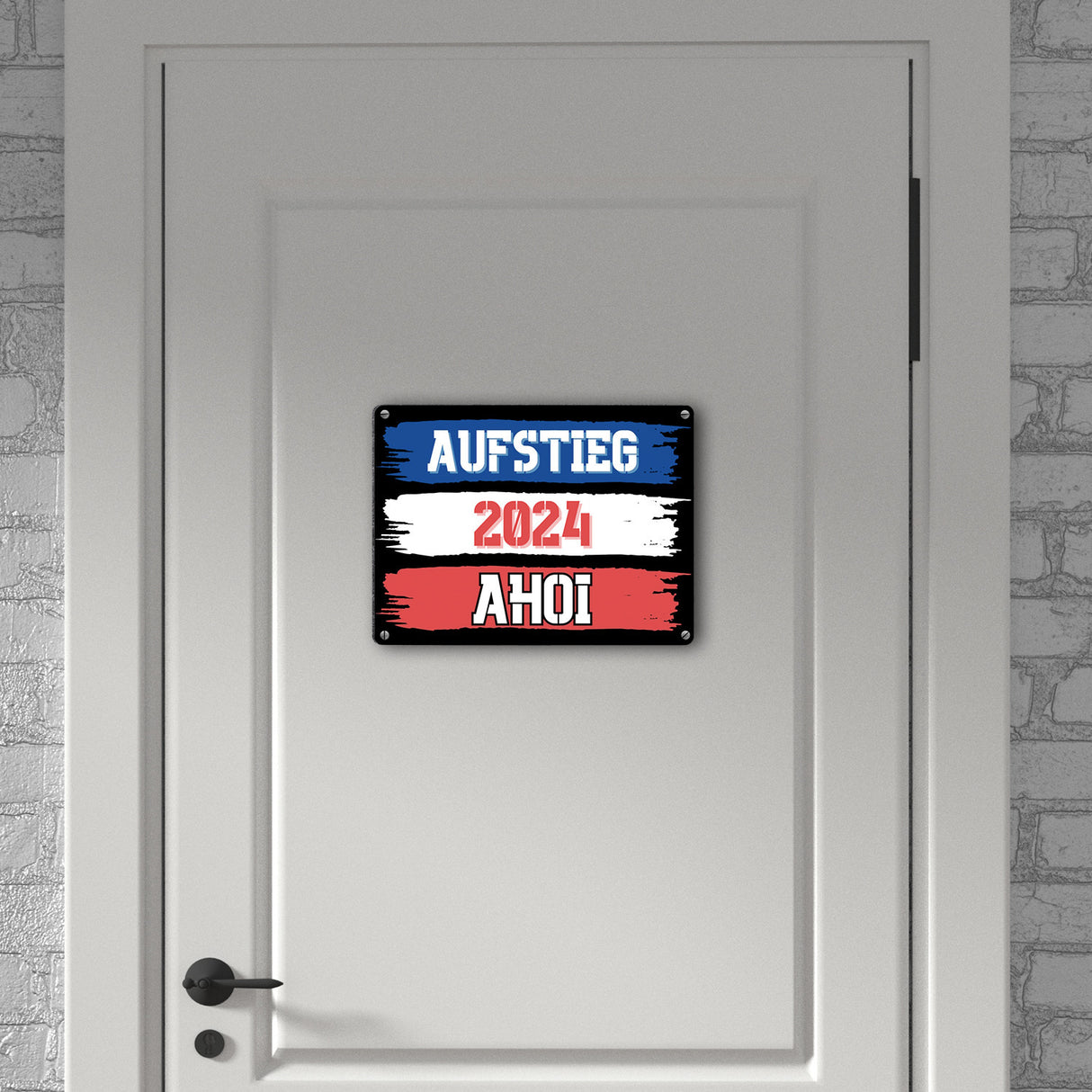 Kiel Aufstieg 2024 Metallschild in 15x20 cm mit Spruch Ahoi