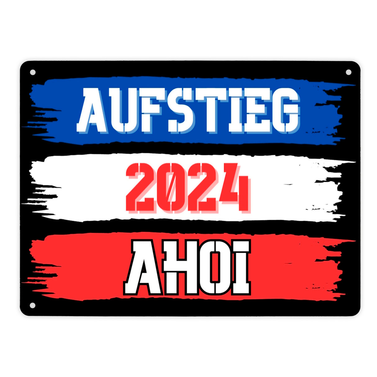 Kiel Aufstieg 2024 Metallschild in 15x20 cm mit Spruch Ahoi