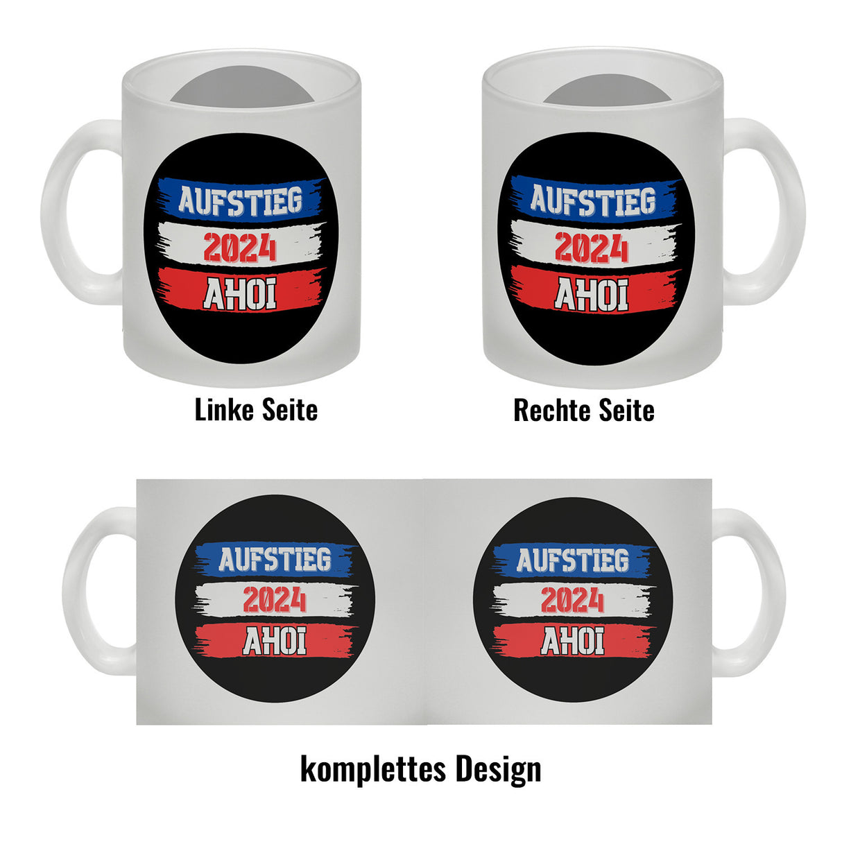 Kiel Aufstieg 2024 Kaffeebecher mit Spruch Ahoi