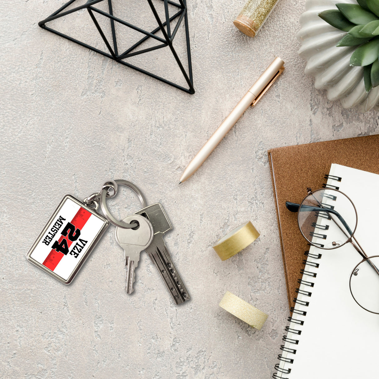 Stuttgart Brustring Schlüsselanhänger mit Spruch Vizemeister 2024
