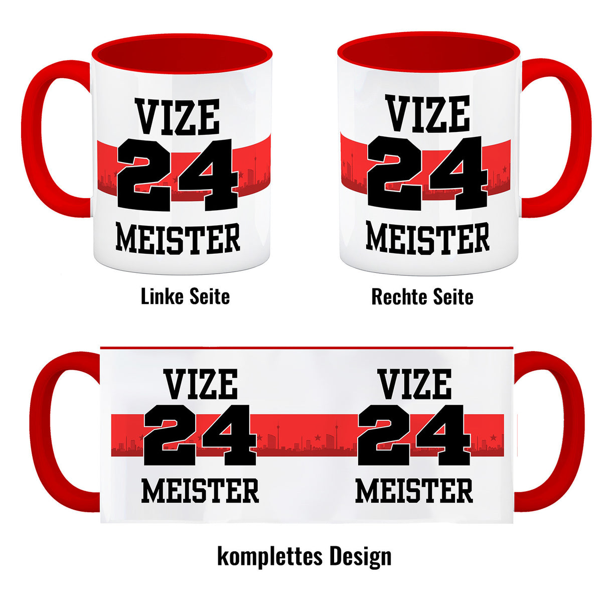 Stuttgart Brustring Kaffeebecher mit Spruch Vizemeister 2024