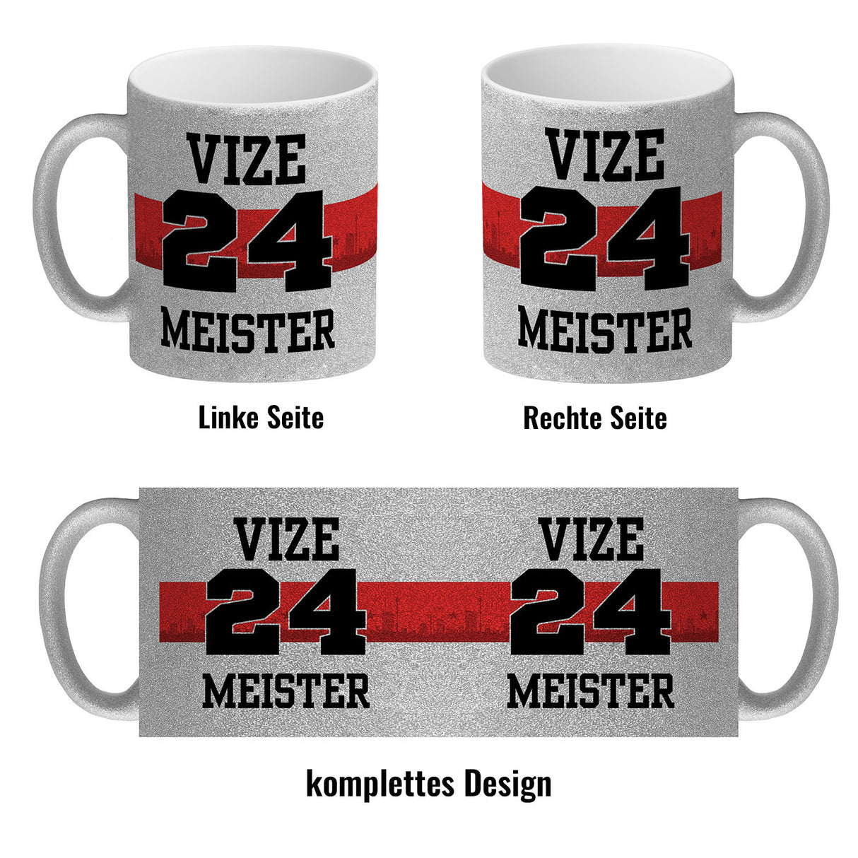 Stuttgart Brustring Kaffeebecher mit Spruch Vizemeister 2024