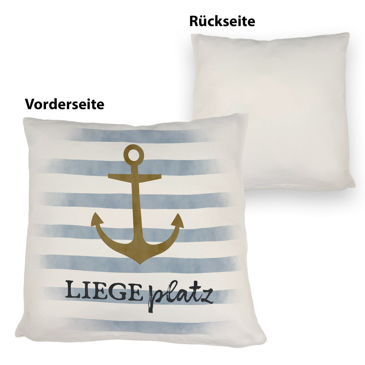 Anker Kissen mit Spruch Liegeplatz