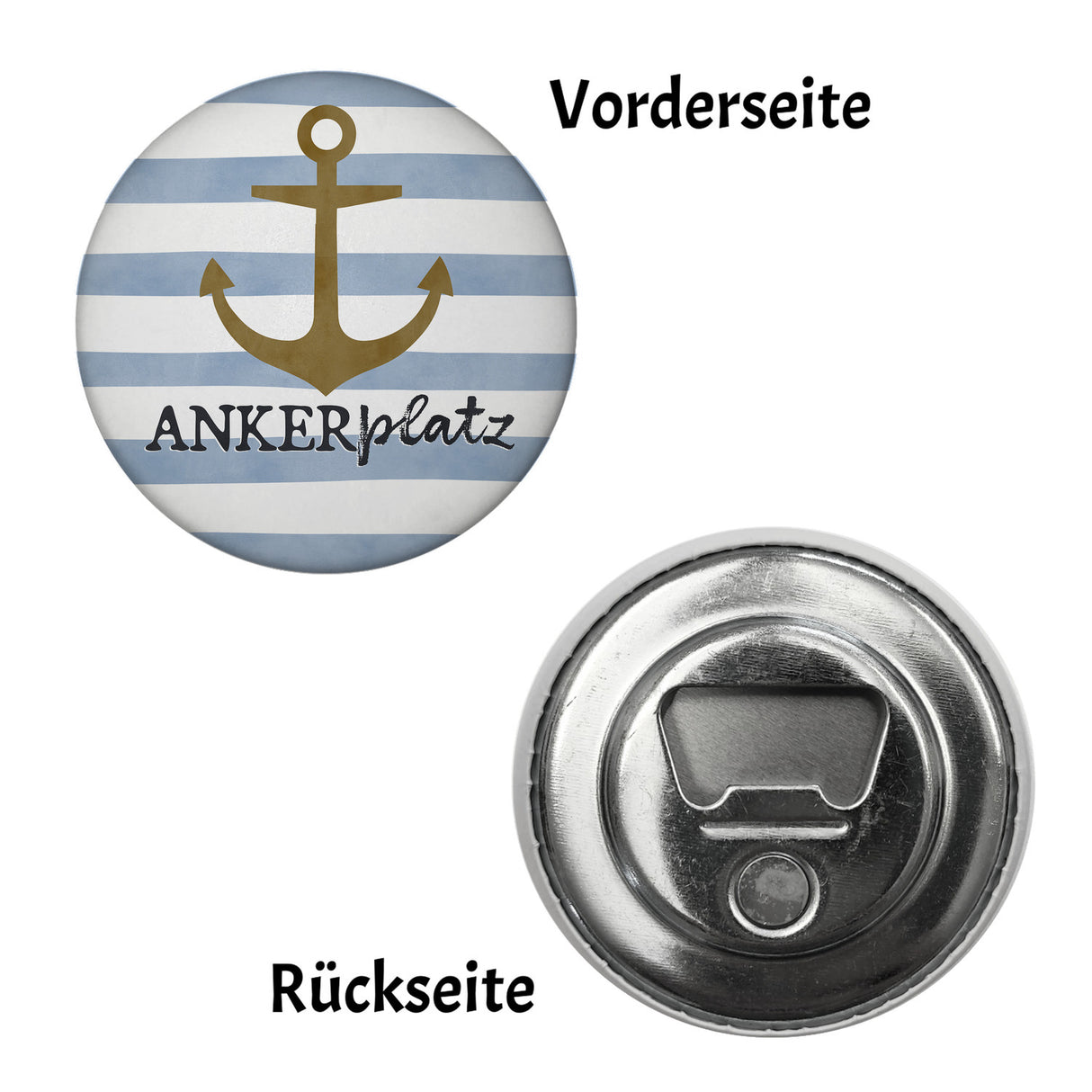 Anker Magnet rund mit Spruch Ankerplatz