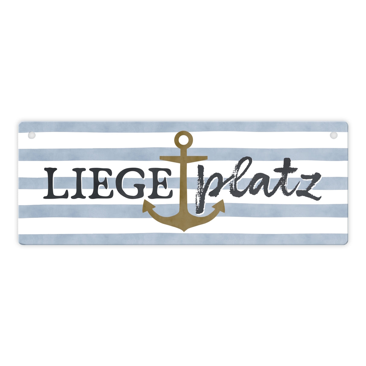 Anker Metallschild mit Spruch Liegeplatz